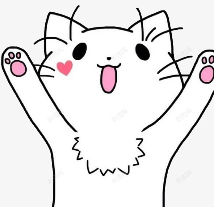 卡通手绘png免抠素材_88icon https://88icon.com 可爱 猫咪 简笔画