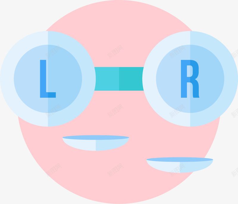 隐形眼镜粉色标签png免抠素材_88icon https://88icon.com 保护眼睛 全球爱眼日 眼睛 粉色标签 视力 隐形眼镜