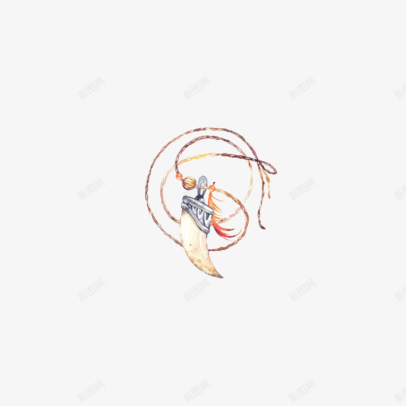 象牙项链png免抠素材_88icon https://88icon.com 一条 橘色 白色 项链 饰品