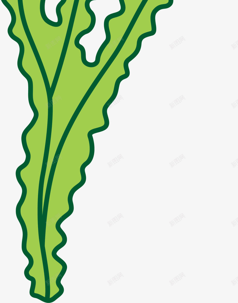 绿色卡通海草植物png免抠素材_88icon https://88icon.com 6月8号 世界海洋日 大海 海草植物 绿色海草 自然