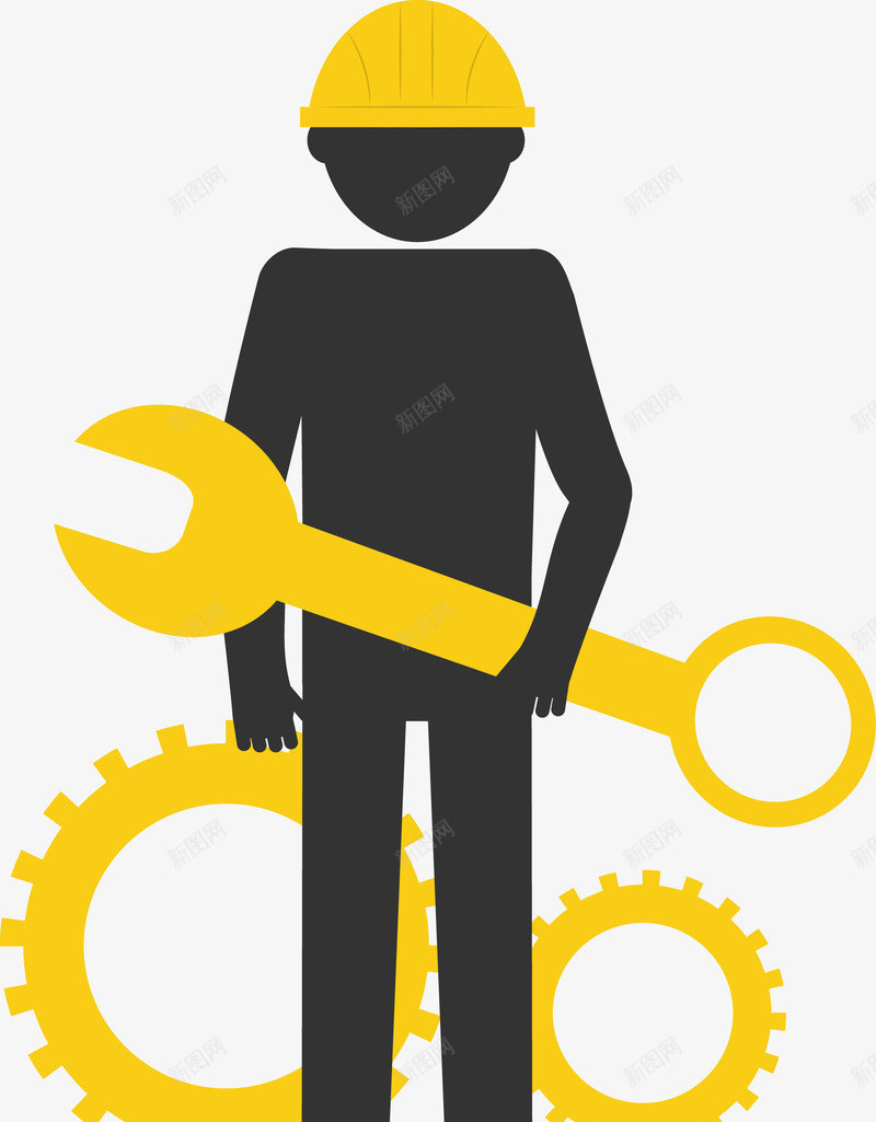 卡通抱着工具的维修人员png免抠素材_88icon https://88icon.com 专业 专业维修 维修 维修人员 维修工 维修工具