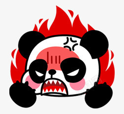 愤怒的熊猫卡通png免抠素材_88icon https://88icon.com 卡通 愤怒 熊猫