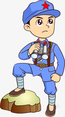 手持望眼镜红军Q版人物png免抠素材_88icon https://88icon.com 人物 手持 眼镜 红军