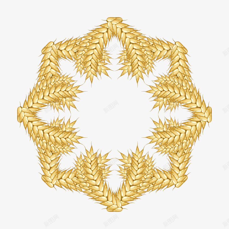 丰收金色八角形小麦穗中空边框png免抠素材_88icon https://88icon.com 健康养生 八边形金色边粮食 农作物 小麦秸秆 小麦穗边框 有机食品 粮食 谷物边框