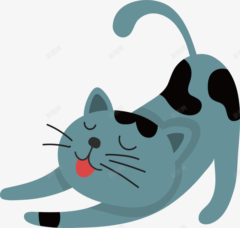 伸懒腰的猫咪png免抠素材_88icon https://88icon.com 伸懒腰 伸腰 可爱猫咪 大懒猫 猫咪 矢量素材