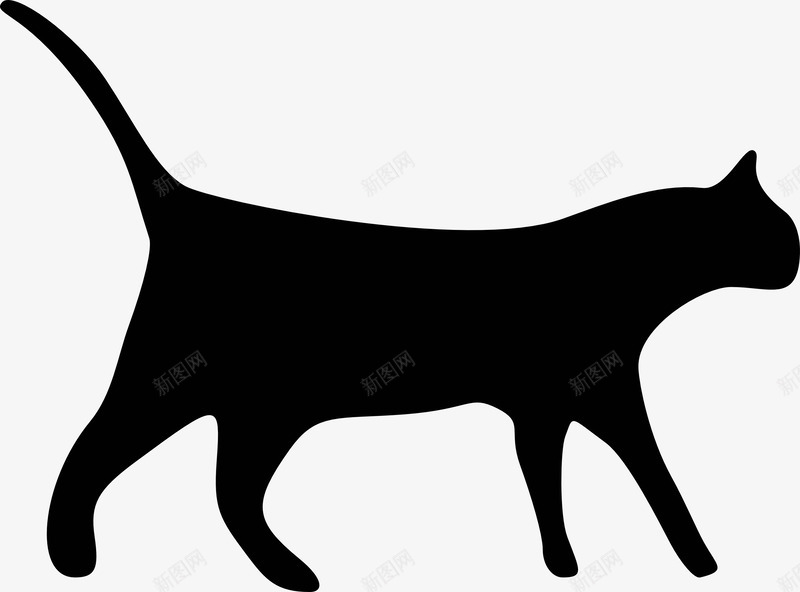 猫咪png免抠素材_88icon https://88icon.com 伸懒腰黑猫 剪影 动物 猫咪 黑猫 黑猫简笔画