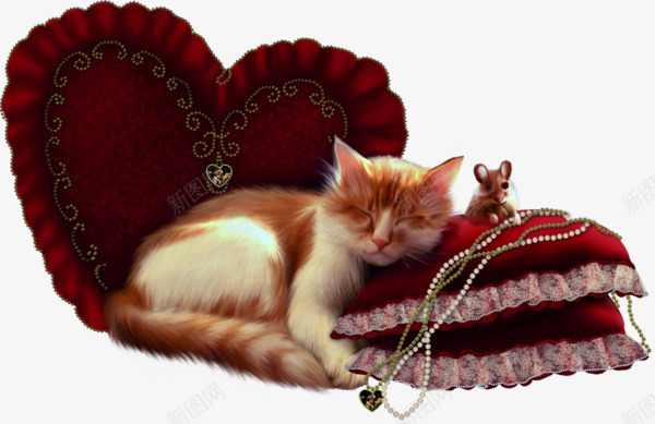 睡觉的猫咪png免抠素材_88icon https://88icon.com 卡通 手绘 爱心 猫咪 躺被窝里的卡通猫