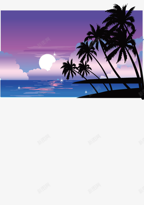 海边黄昏png免抠素材_88icon https://88icon.com 大海 落日 黄昏