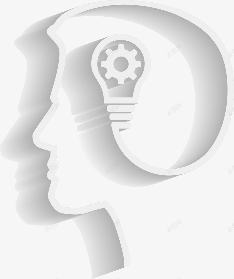 创意白色ideapng免抠素材_88icon https://88icon.com idea 创意大脑 大脑 灯泡 白色大脑 白色灯泡