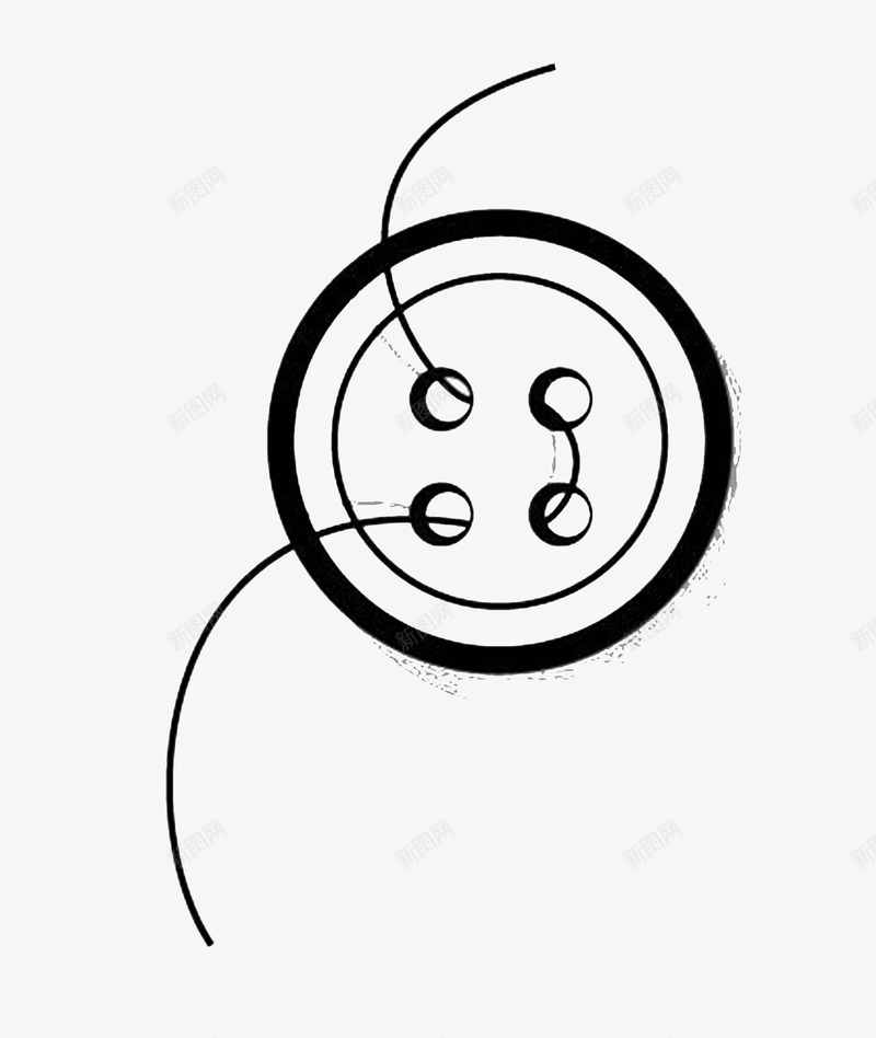 黑色绳子扣子png免抠素材_88icon https://88icon.com 扣子 绳子 黑色扣子 黑色绳子