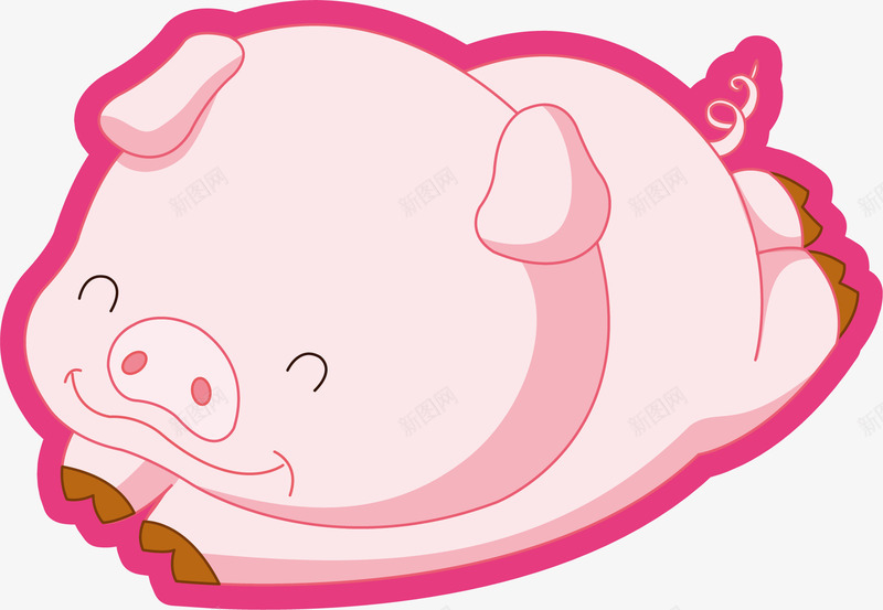 可爱小猪矢量图eps免抠素材_88icon https://88icon.com 可爱小猪 猪 粉色猪 矢量图