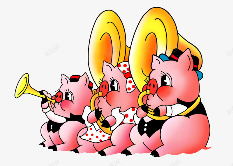 小猪吹喇叭png免抠素材_88icon https://88icon.com 一组 卡通 可爱 喇叭 小猪