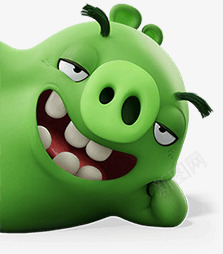 卡通可爱绿色小猪png免抠素材_88icon https://88icon.com 卡通 可爱 绿色