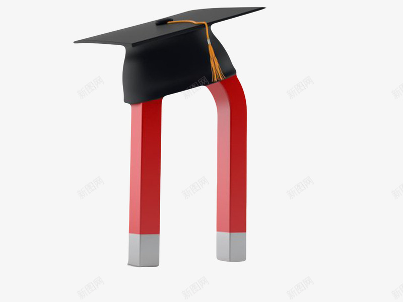 红色天然磁石带着黑色帽子的u型png免抠素材_88icon https://88icon.com U型磁铁 u型吸铁石 博士帽 吸引 吸引力 吸铁石 学士帽 帽子 排斥力 电磁学 磁力 磁场 磁性 红色天然磁石带着黑色帽子的u型吸铁石实物免费下载