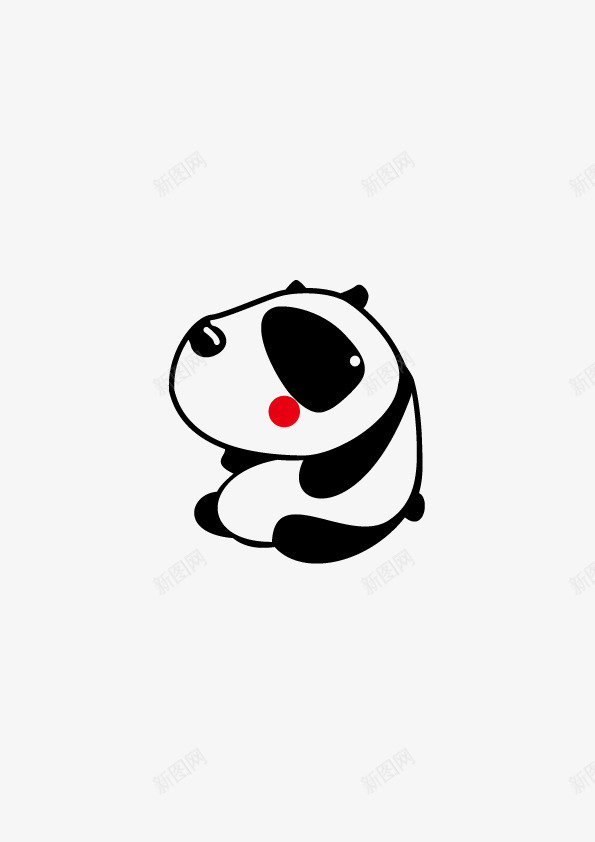 害羞熊猫矢量图eps免抠素材_88icon https://88icon.com 免费png手绘图 害羞 扁平 简约 矢量图