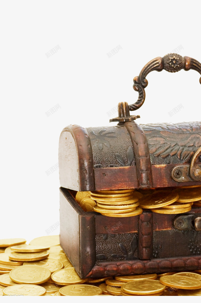 藏宝箱和金币png免抠素材_88icon https://88icon.com 古典 商务金融 怀旧 藏宝箱 金币 金融货币