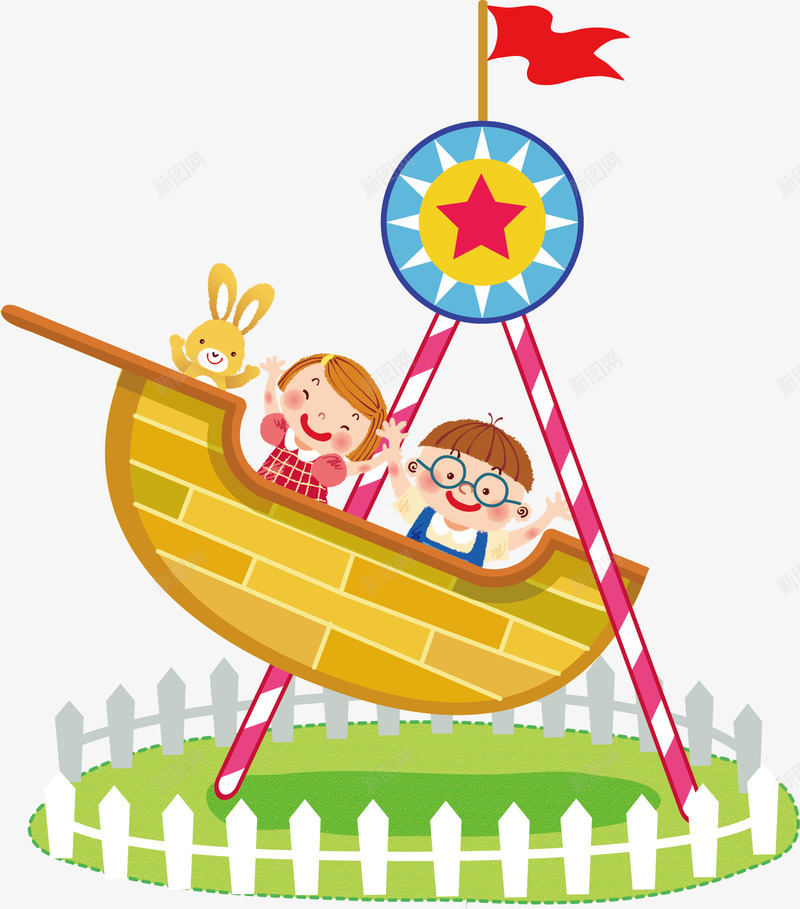 孩子元素矢量图ai免抠素材_88icon https://88icon.com png 亲子乐园 元素 卡通 孩子 游玩 矢量图