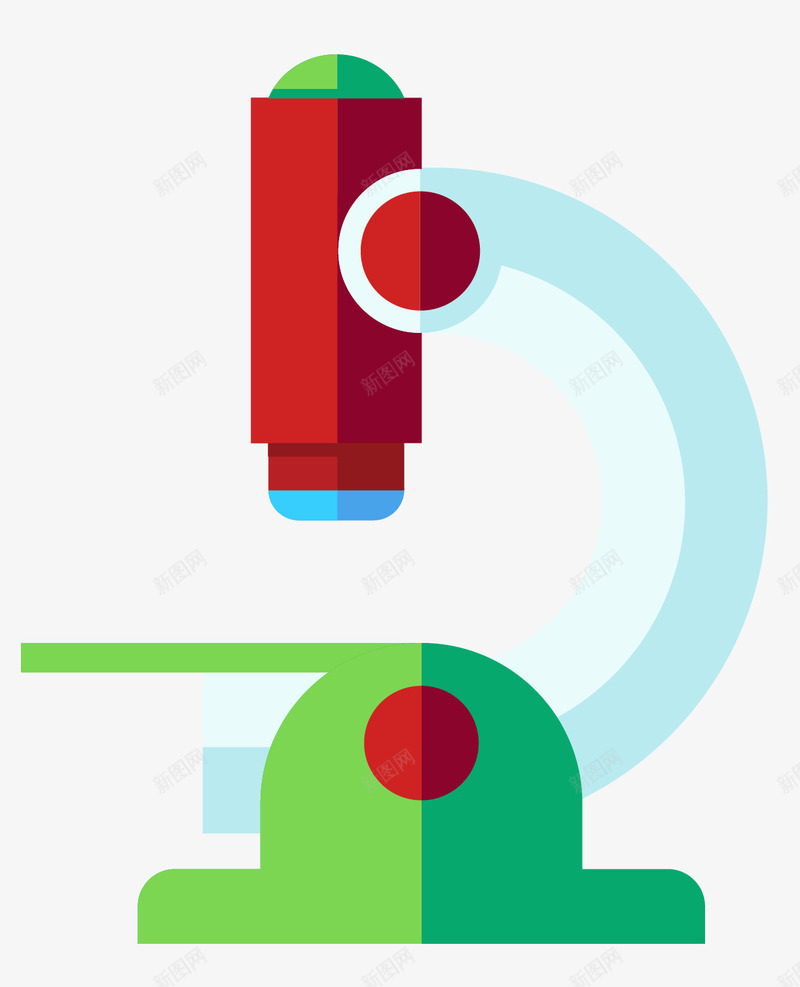 手绘彩色教学用具显微镜png免抠素材_88icon https://88icon.com 彩色 扁平化 手绘 放大 教学 显微镜 用具