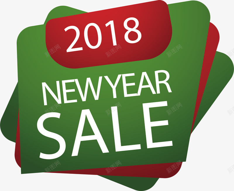 2018圣诞新年热卖标签png免抠素材_88icon https://88icon.com 2018 AI矢量 促销 圣诞标签 排版 数字 新年 欢庆 热卖标签 红色绿色 节日 英文 装饰 过节