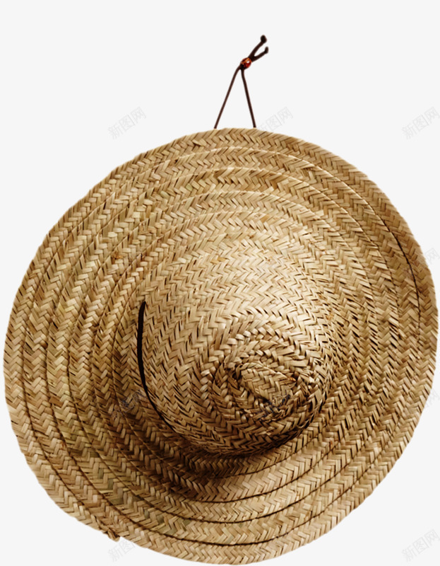 秸秆草帽png免抠素材_88icon https://88icon.com 手工 挂式 秸秆 绳子 草帽 草编帽子