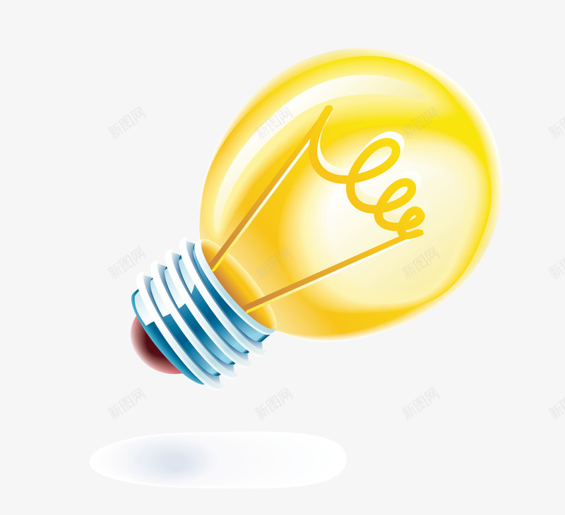 立体灯泡矢量图ai免抠素材_88icon https://88icon.com 矢量素材 立体灯泡 装饰 矢量图