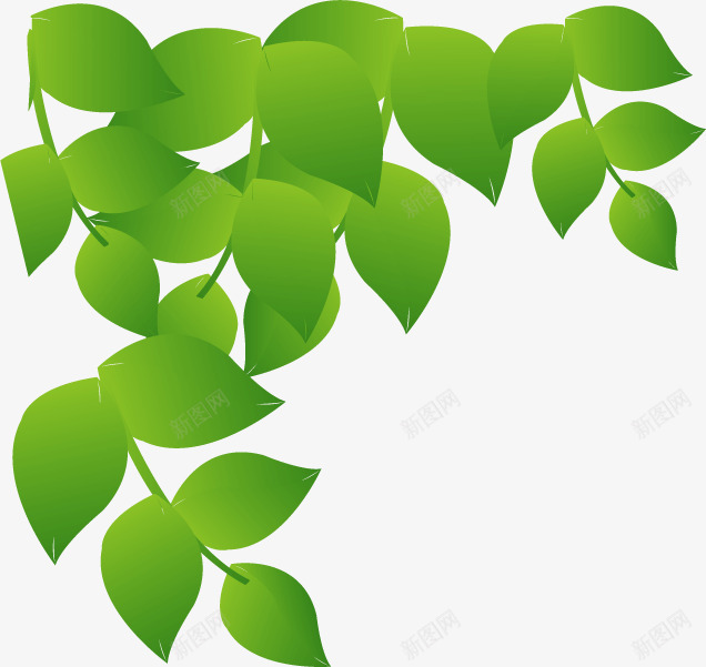绿色卡通可爱清爽树叶png免抠素材_88icon https://88icon.com 卡通 可爱 树叶 清爽 绿色
