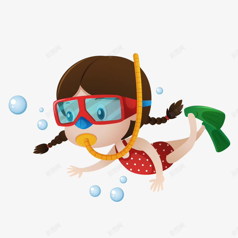 阳光夏季潜水元素矢量图ai免抠素材_88icon https://88icon.com 凉爽 卡通 夏季 沙滩 清新 潜水 炎热 蓝天 阳光 矢量图