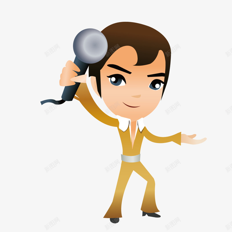 拿话筒唱歌的男明星png免抠素材_88icon https://88icon.com 唱歌 明星 话筒