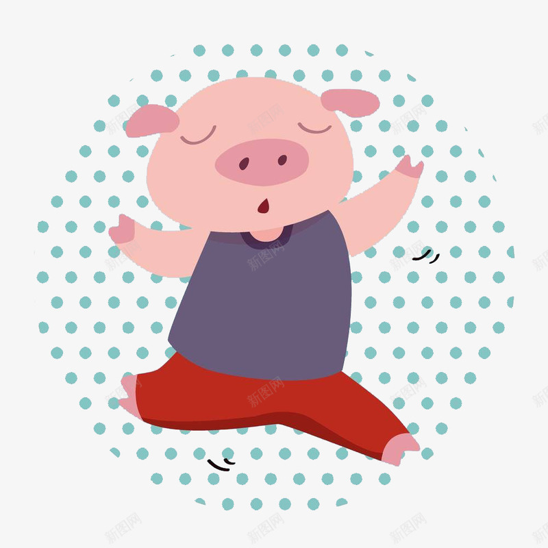 跳舞的小猪png免抠素材_88icon https://88icon.com 卡通手绘 小猪 手舞足蹈 欢快的 舞动全城 舞蹈 跨越 跳舞 蹦跳