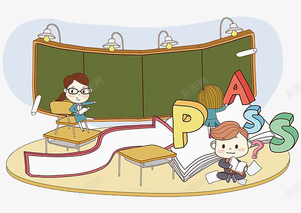 学生学习知识png免抠素材_88icon https://88icon.com 学习知识 学生 老师 黑板