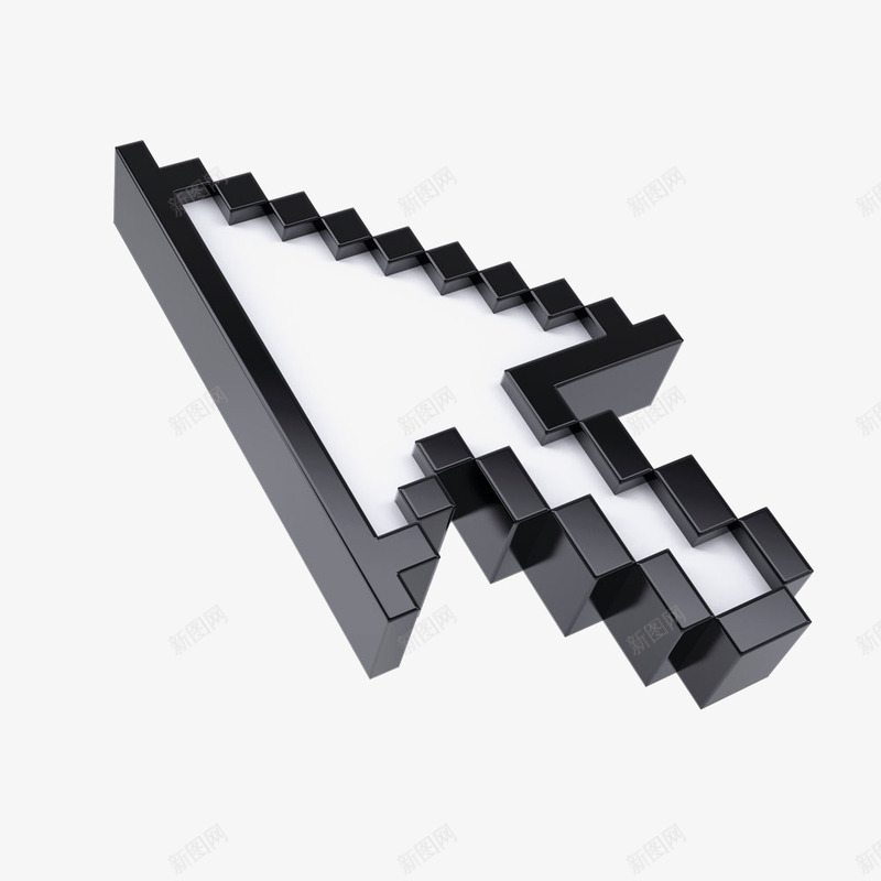 黑色鼠标箭头png免抠素材_88icon https://88icon.com 立体箭头 箭头 黑色箭头 鼠标箭头