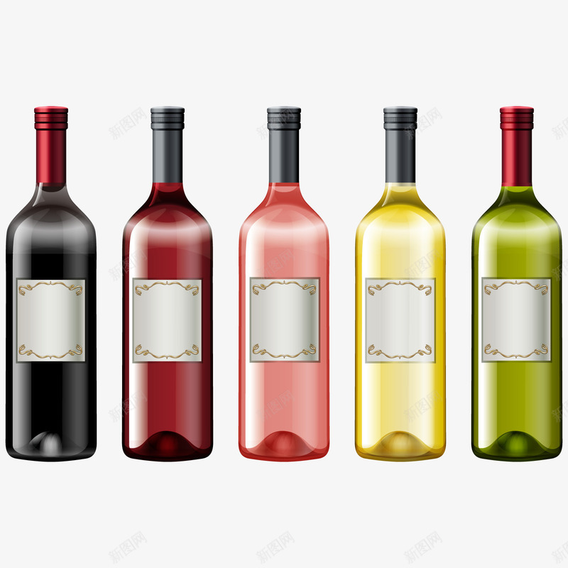 红酒瓶png免抠素材_88icon https://88icon.com 3D 典藏 玻璃瓶 装饰
