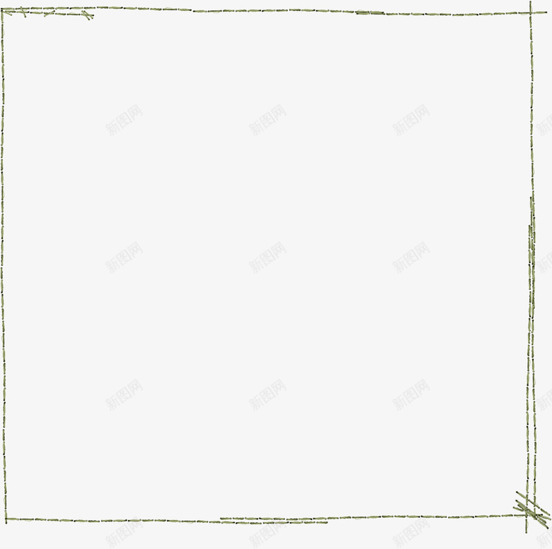 绿色绳子方框png免抠素材_88icon https://88icon.com 绳子 绳子实物图 绳子方框 绿色绳子 长绳