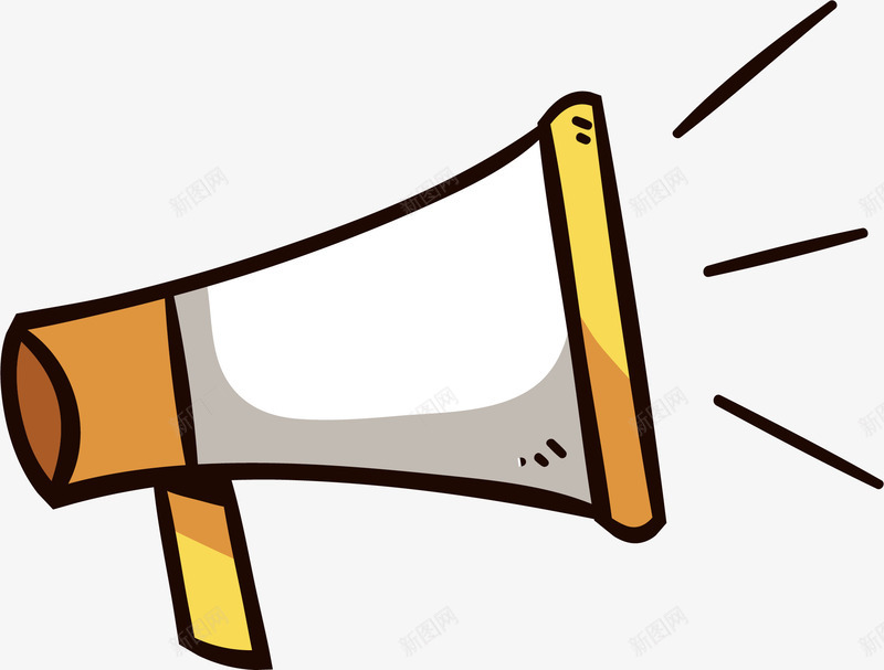 彩色喇叭png免抠素材_88icon https://88icon.com 卡通可爱 大喇叭 白色底纹 矢量图案 装饰图 音量