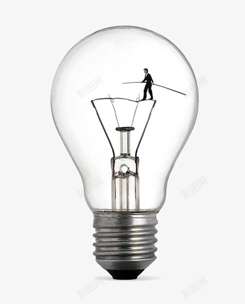 灯泡内走钢丝png免抠素材_88icon https://88icon.com 人 灯泡 走钢丝