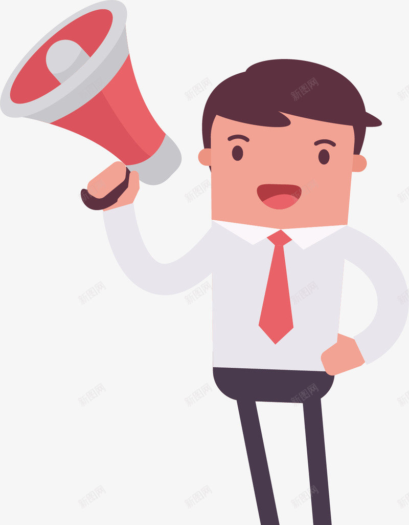 上班族男人喇叭矢量图ai免抠素材_88icon https://88icon.com 上班族 卡通手绘 男人 粉色的喇叭 装饰 矢量图