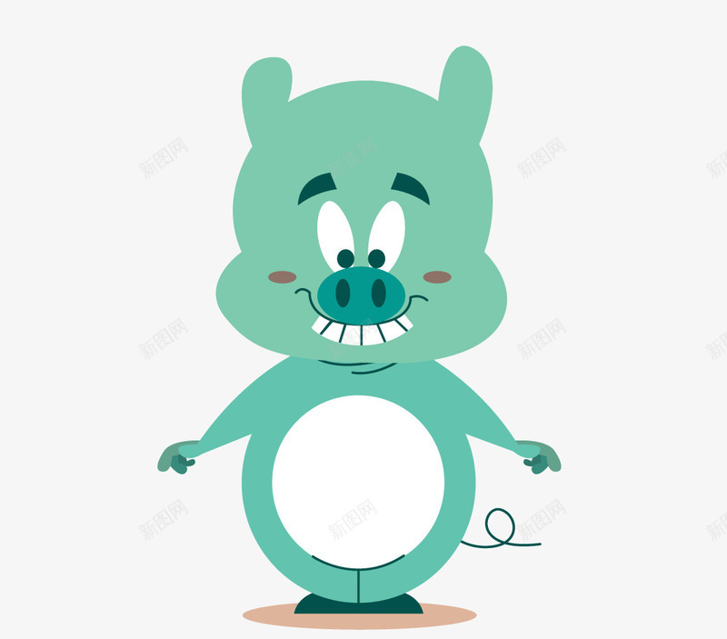 可爱的小猪猪矢量图eps免抠素材_88icon https://88icon.com 可爱 小猪 小猪猪 设计 矢量图