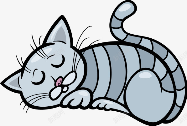 可爱睡觉猫咪png免抠素材_88icon https://88icon.com 可爱 睡觉猫咪