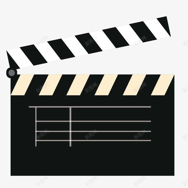 电影卡板手绘简图png免抠素材_88icon https://88icon.com 工具 手绘图 拍摄 拍电影 条纹 电影 电影卡板