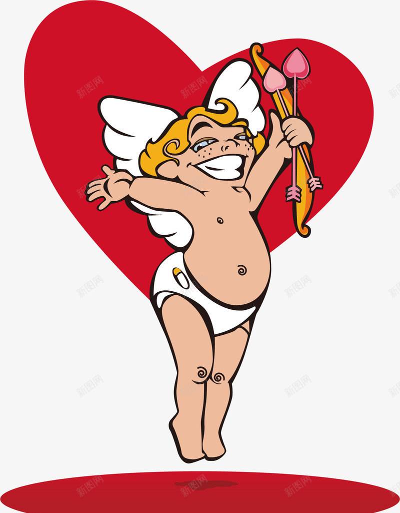 手绘红心丘比特翅膀图案矢量图ai免抠素材_88icon https://88icon.com 丘比特 图案 手绘 红心 翅膀 矢量图