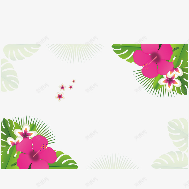 热带植物边框纹理矢量图ai免抠素材_88icon https://88icon.com 植物 热带 热带植物 装饰图案 边框 边框纹理 矢量图