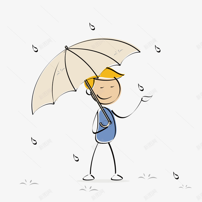 雨中打伞的男孩png免抠素材_88icon https://88icon.com 人物介绍 人物插画 卡通人物 打伞的男孩 矢量人物 雨中