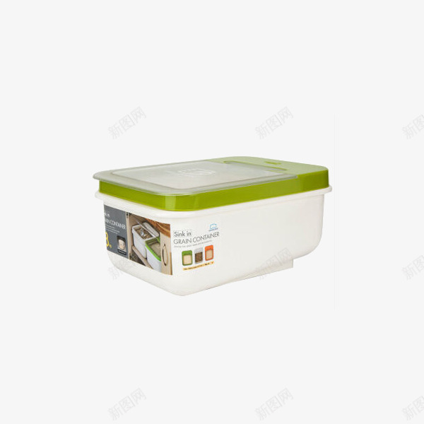 乐扣乐扣米桶8防潮塑料米缸绿色png免抠素材_88icon https://88icon.com LOCKampLOCK 产品实物 米桶 谷物储藏箱