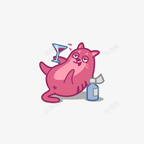 喝酒的猫咪png免抠素材_88icon https://88icon.com png图形 png装饰 不劝人喝酒 动物 卡通 猫咪 装饰 酒瓶 鸡尾酒