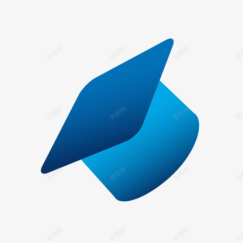 蓝色抽象学士帽图案png免抠素材_88icon https://88icon.com 学士帽图案 抽象 蓝色