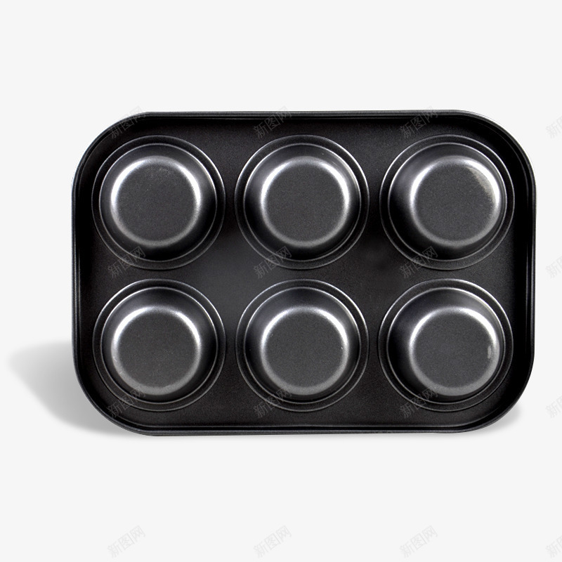 6连蛋糕模具png免抠素材_88icon https://88icon.com 底部图 杯子蛋糕模具 蛋糕模具 黑色