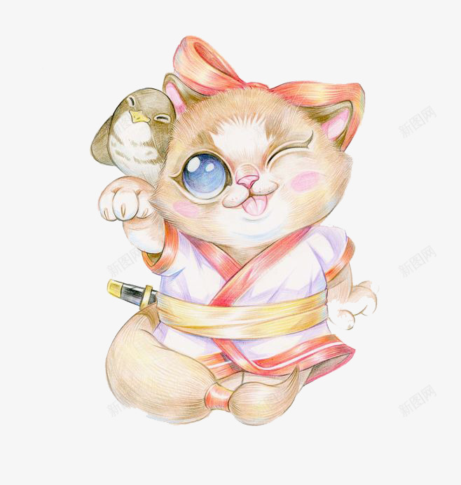 彩铅猫咪png免抠素材_88icon https://88icon.com 卡通 可爱 彩色 彩铅 手绘 水彩 猫咪 装饰