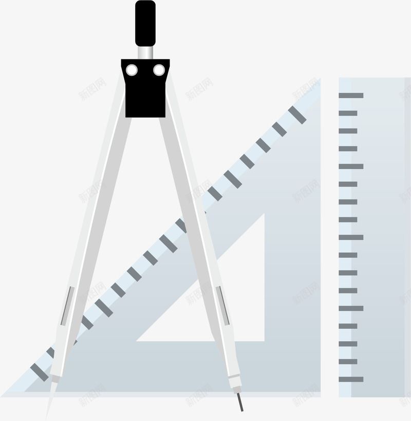 尺子圆规矢量图ai免抠素材_88icon https://88icon.com png 圆规 圆规素材 尺子 教学 矢量图 素材 银色圆规图像