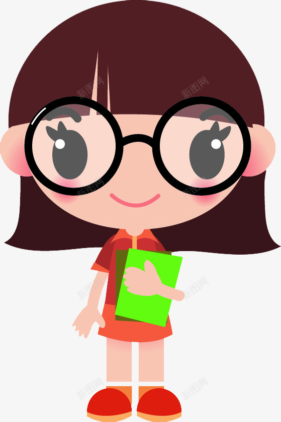 戴眼镜手拿书讲课卡通人物png免抠素材_88icon https://88icon.com 人物 卡通风 可爱风格 戴眼镜 手拿书 拿书的手 讲课