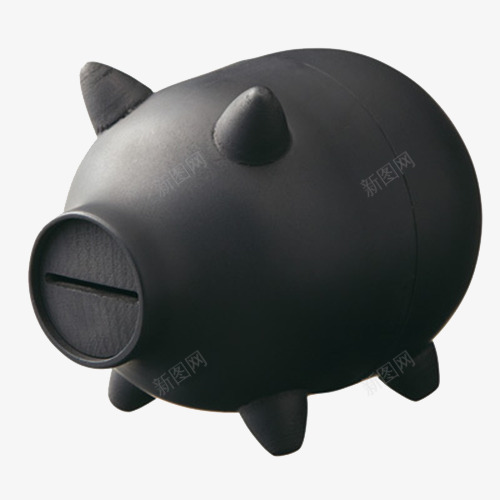 小猪储蓄罐png免抠素材_88icon https://88icon.com 储蓄罐 动物 小猪 黑色